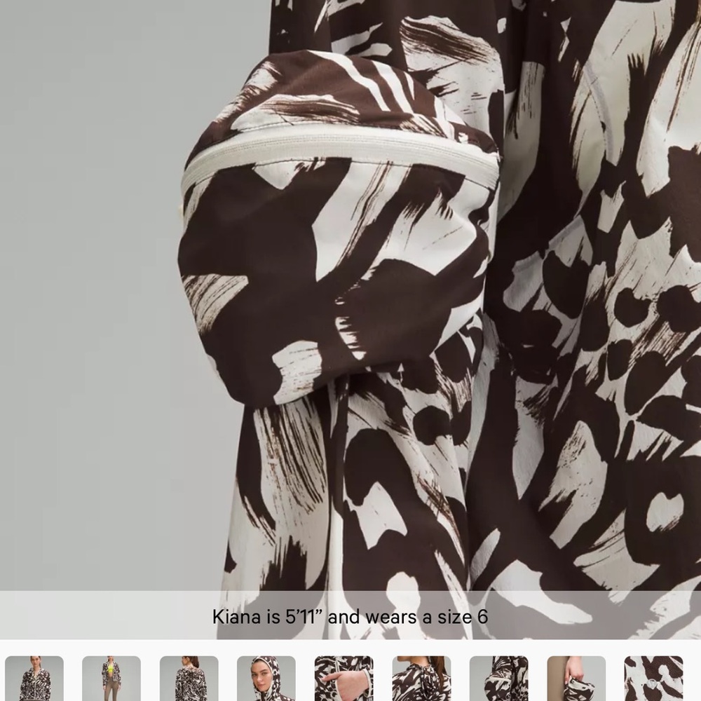 Lululemon Packable Running Jacket Brown/White Siz… - image 7